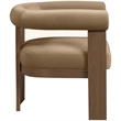 Meridian Furniture Arienzo Beige Velvet Upholstered Accent Chair