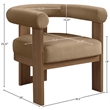 Meridian Furniture Arienzo Beige Velvet Upholstered Accent Chair