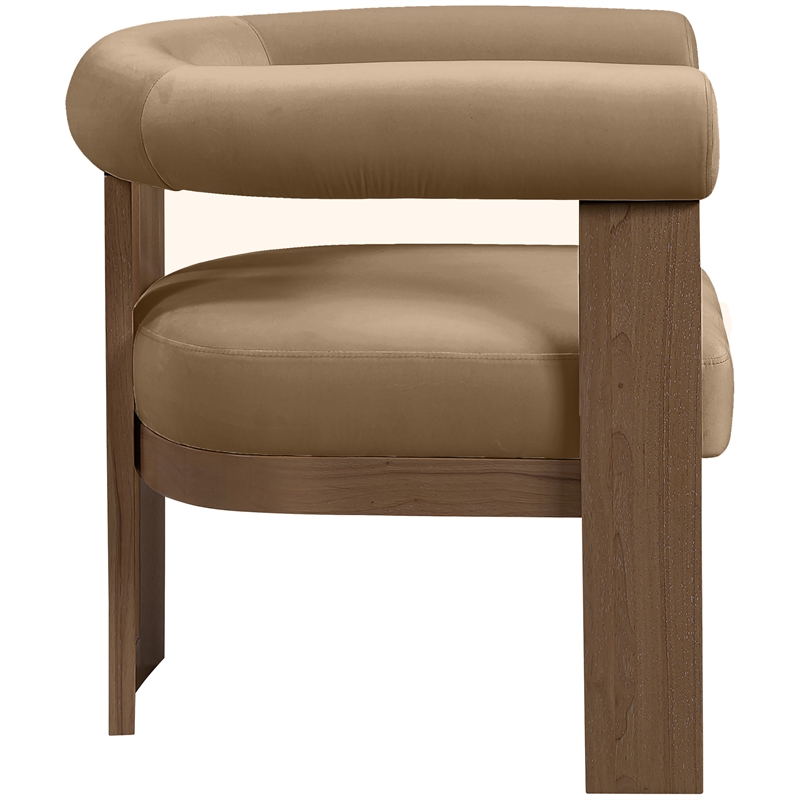Meridian Furniture Arienzo Beige Velvet Upholstered Accent Chair
