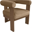 Meridian Furniture Arienzo Beige Velvet Upholstered Accent Chair