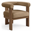 Meridian Furniture Arienzo Beige Velvet Upholstered Accent Chair