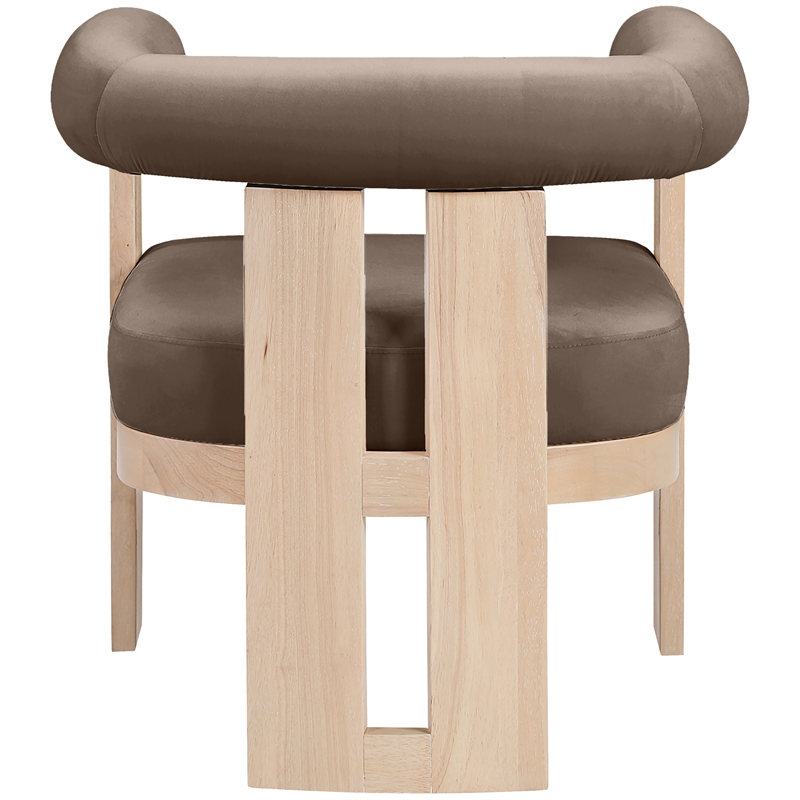 Meridian Furniture Arienzo Brown Velvet Upholstered Accent Chair