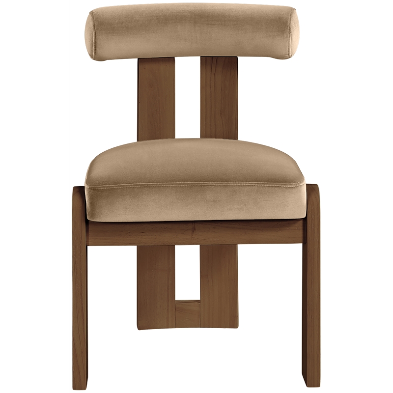Meridian Furniture Arienzo Beige Velvet Upholstered Dining Chair (Set of 2)