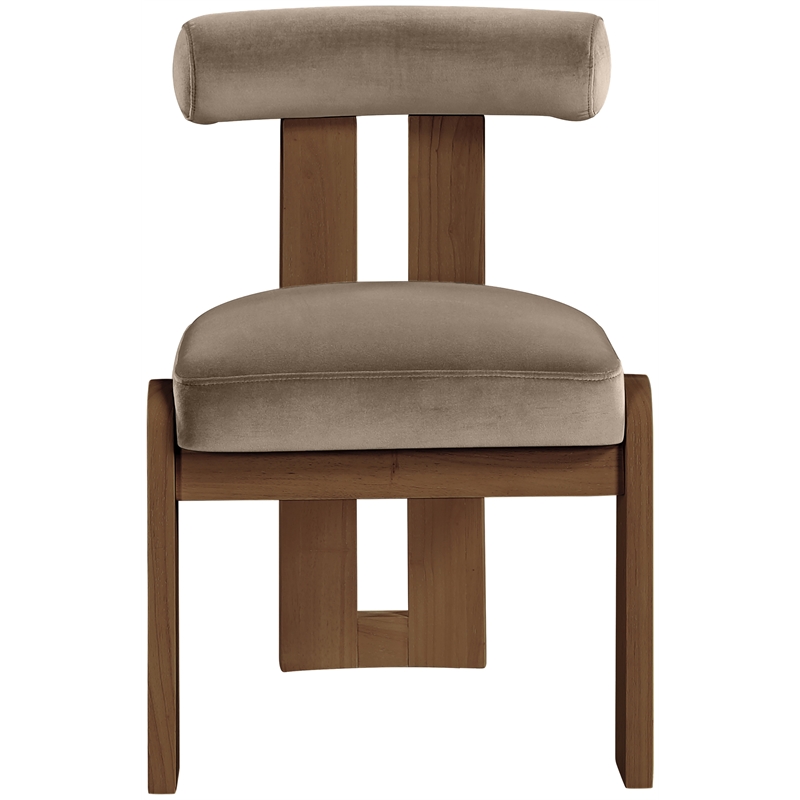 Meridian Furniture Arienzo Taupe Velvet Upholstered Dining Chair (Set of 2)