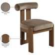 Meridian Furniture Arienzo Taupe Velvet Upholstered Dining Chair (Set of 2)