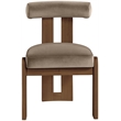 Meridian Furniture Arienzo Taupe Velvet Upholstered Dining Chair (Set of 2)