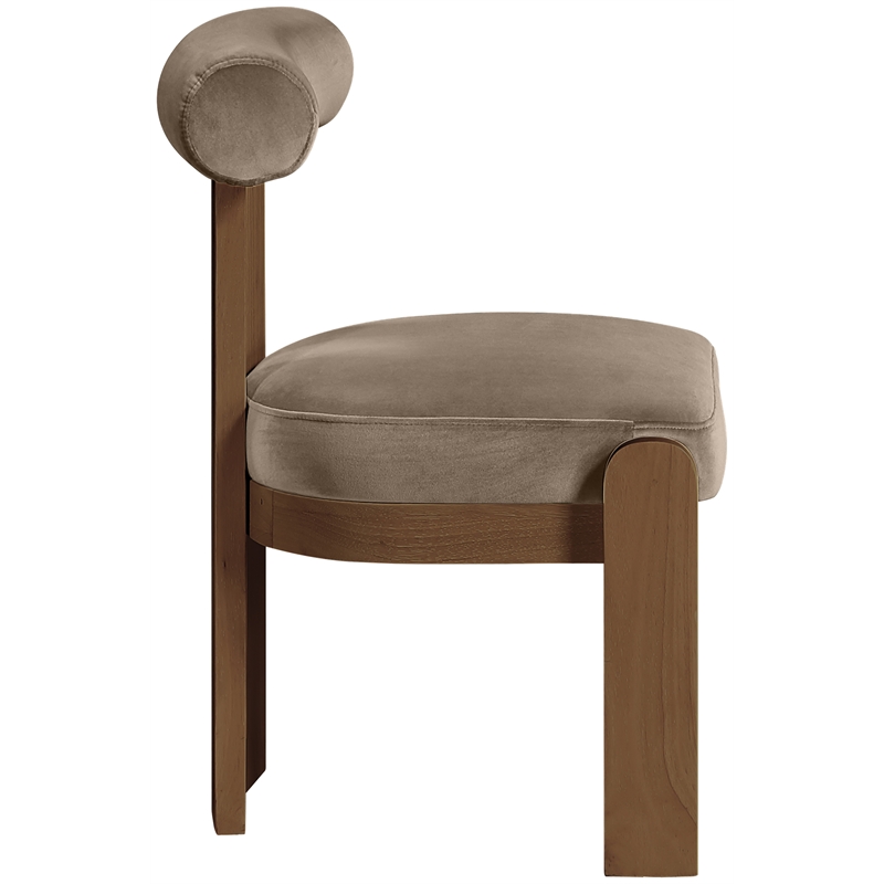 Meridian Furniture Arienzo Taupe Velvet Upholstered Dining Chair (Set of 2)