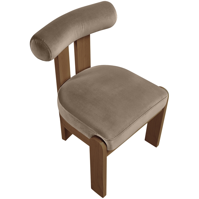 Meridian Furniture Arienzo Taupe Velvet Upholstered Dining Chair (Set of 2)