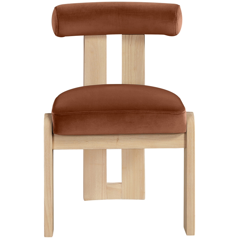 Meridian Furniture Arienzo Cognac Velvet Upholstered Dining Chair (Set of 2)