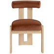 Meridian Furniture Arienzo Cognac Velvet Upholstered Dining Chair (Set of 2)