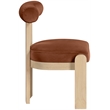 Meridian Furniture Arienzo Cognac Velvet Upholstered Dining Chair (Set of 2)