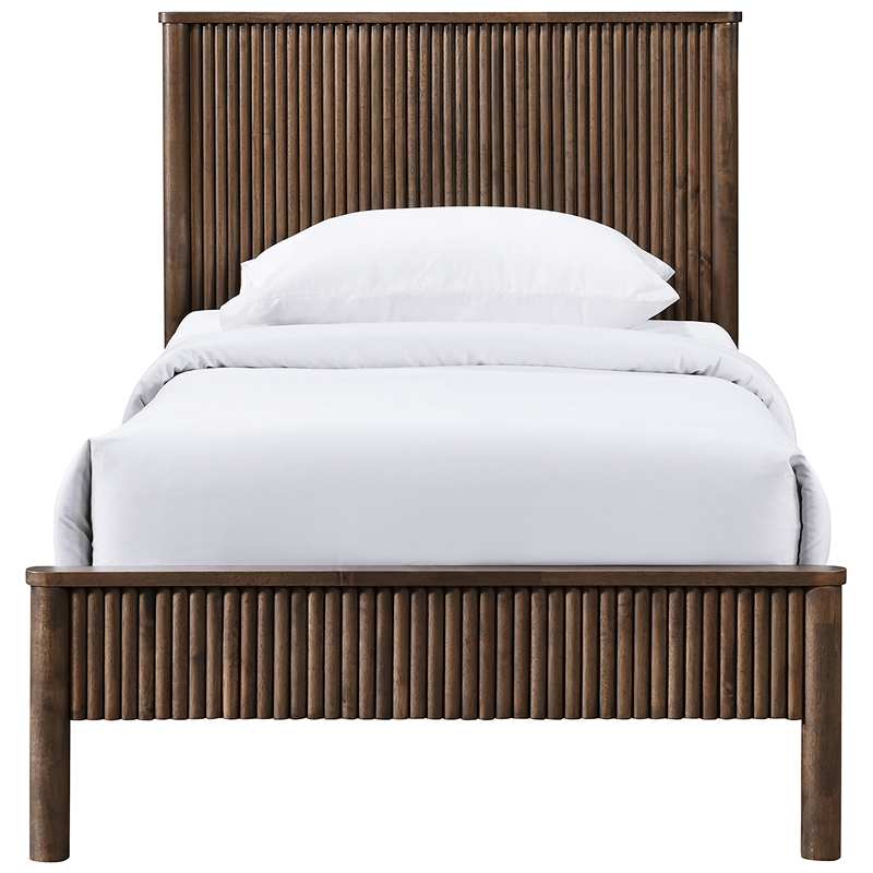 Meridian Furniture Kivo Walnut Solid Wood Twin Bed