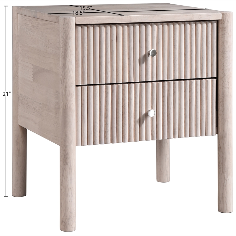 Meridian Furniture Kivo Natural Solid Wood Nightstand