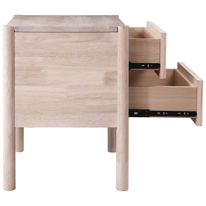 Meridian Furniture Kivo Natural Solid Wood Nightstand