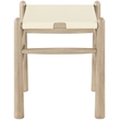 Meridian Furniture Santos Cream Vegan Leather Upholstered Bench