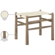 Meridian Furniture Santos Cream Vegan Leather Upholstered Bench