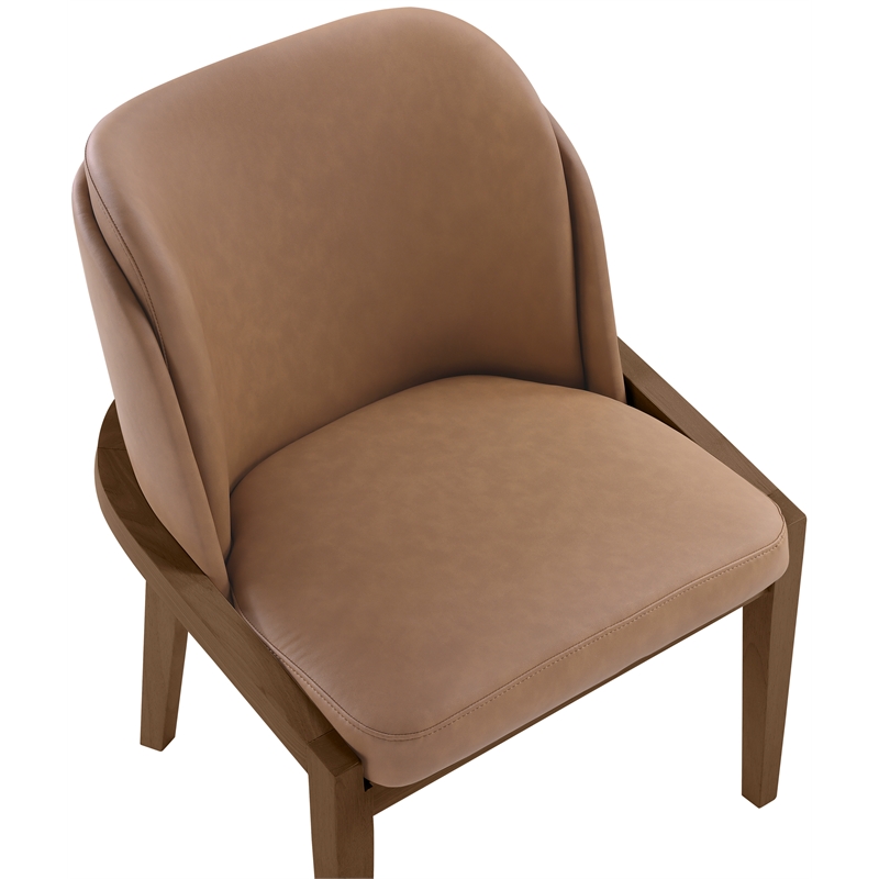Meridian Furniture Navo Brown Vegan Leather Upholstered Dining Chair