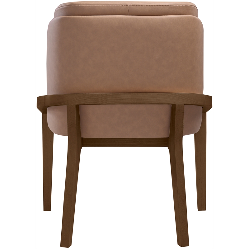 Meridian Furniture Navo Brown Vegan Leather Upholstered Dining Chair