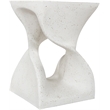 Meridian Furniture Jula Ivory Terrazzo Indoor/Outdoor Concrete End Table