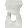 Meridian Furniture Jula Ivory Terrazzo Indoor/Outdoor Concrete End Table