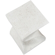 Meridian Furniture Jula Ivory Terrazzo Indoor/Outdoor Concrete End Table