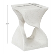 Meridian Furniture Jula Ivory Terrazzo Indoor/Outdoor Concrete End Table
