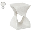 Meridian Furniture Jula Ivory Terrazzo Indoor/Outdoor Concrete End Table