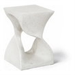 Meridian Furniture Jula Ivory Terrazzo Indoor/Outdoor Concrete End Table