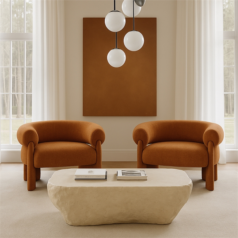 Meridian Furniture Rockford Beige Indoor/Outdoor Concrete Coffee Table