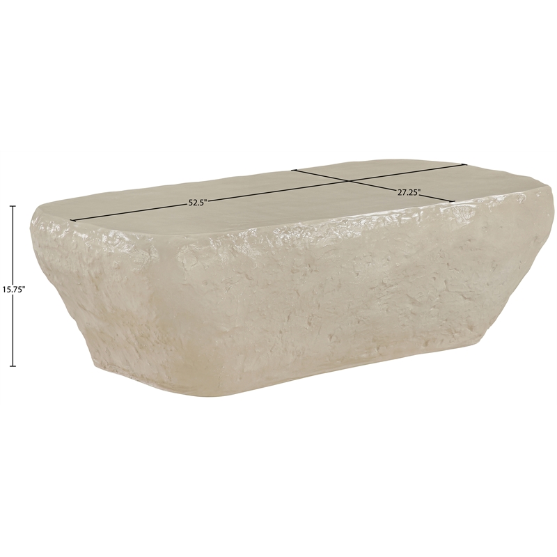 Meridian Furniture Rockford Beige Indoor/Outdoor Concrete Coffee Table