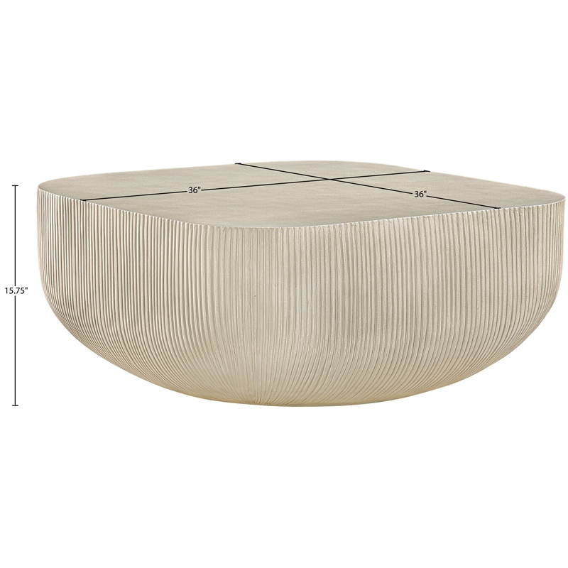 Meridian Furniture Sonara Beige Indoor/Outdoor Concrete Coffee Table