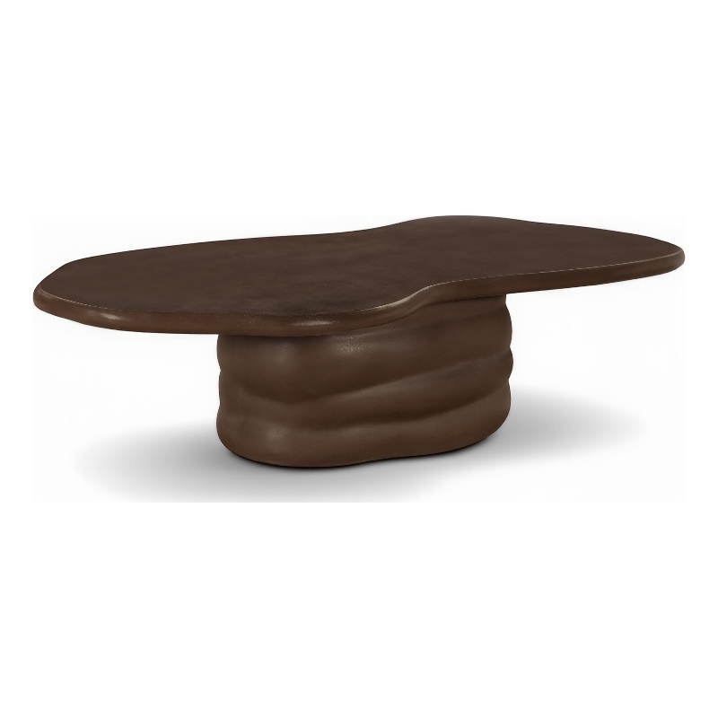 Meridian Furniture Branna Brown Indoor/Outdoor Concrete Coffee Table