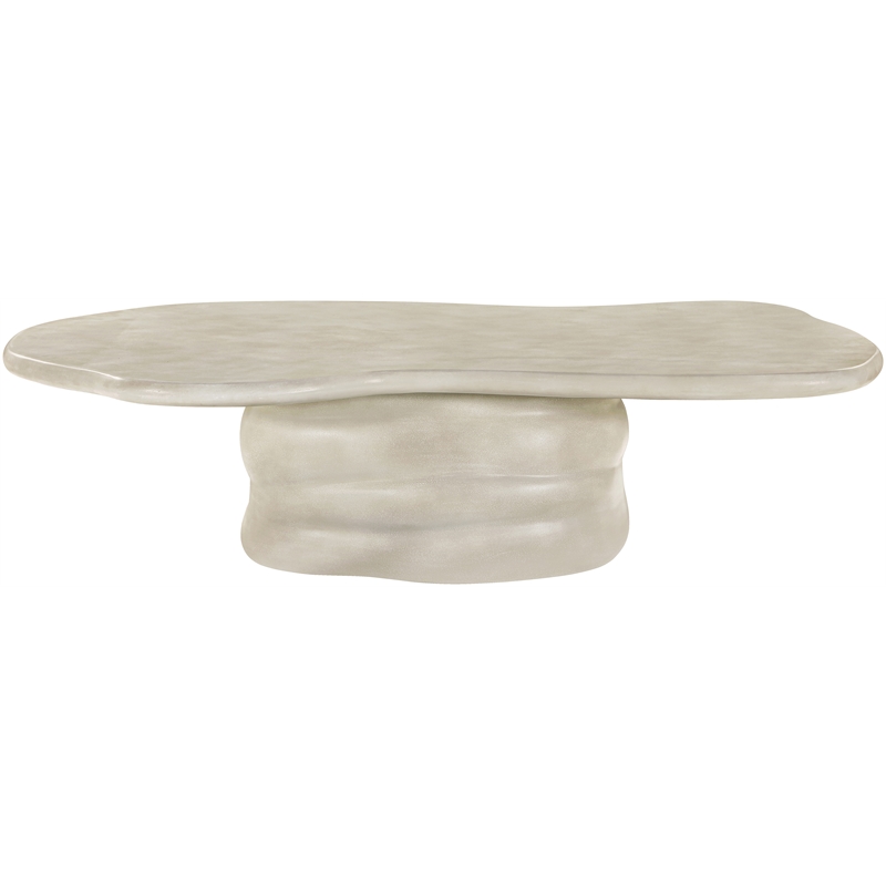 Meridian Furniture Branna Beige Indoor/Outdoor Concrete Coffee Table
