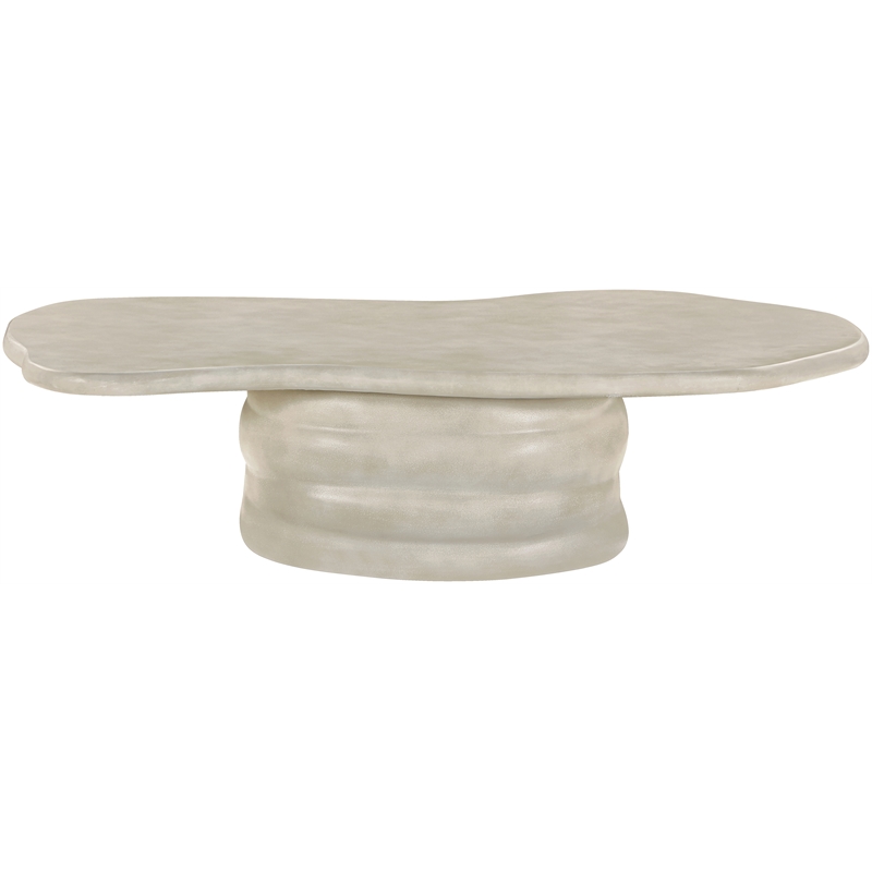 Meridian Furniture Branna Beige Indoor/Outdoor Concrete Coffee Table