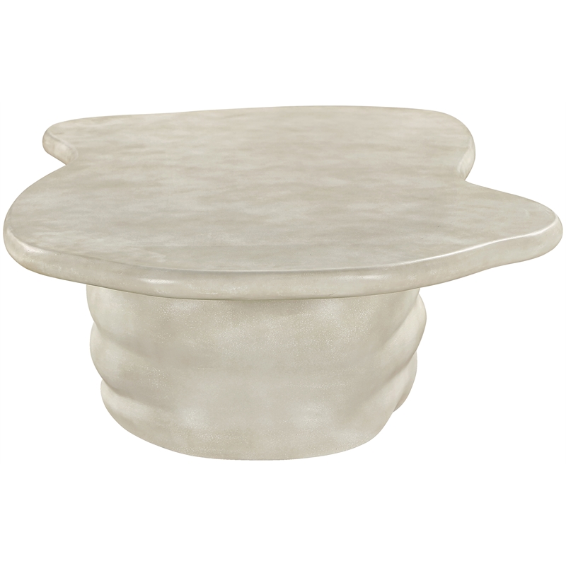 Meridian Furniture Branna Beige Indoor/Outdoor Concrete Coffee Table