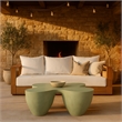 Meridian Furniture Fiore Green Indoor/Outdoor Concrete Coffee Table