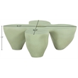 Meridian Furniture Fiore Green Indoor/Outdoor Concrete Coffee Table