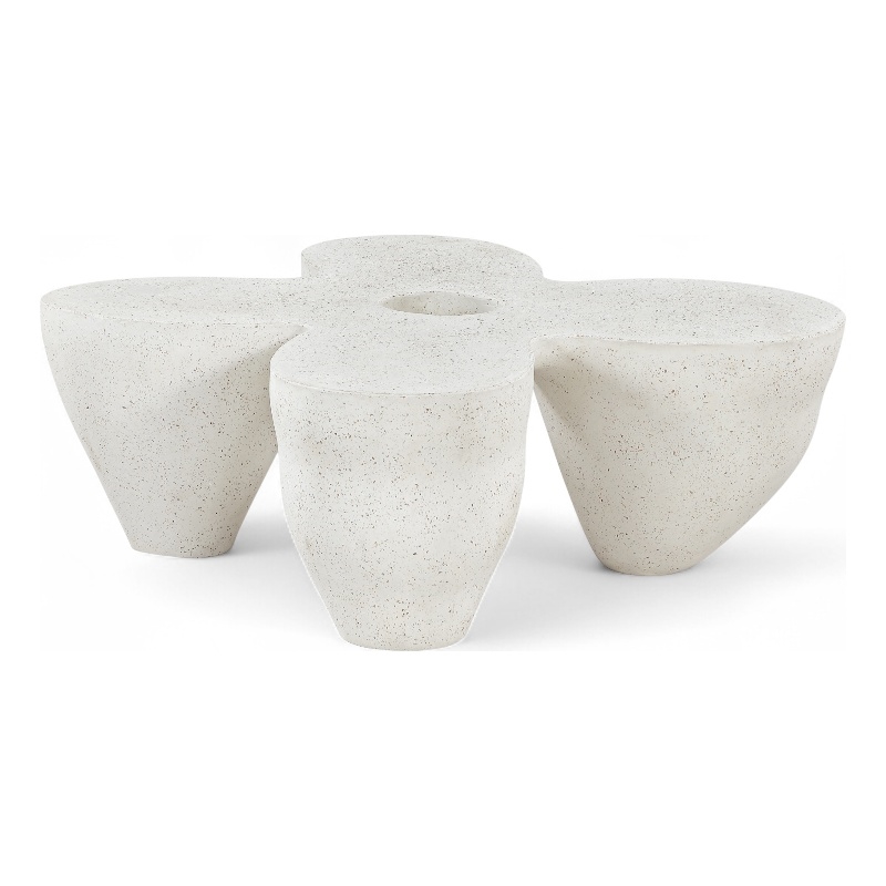 Meridian Furniture Fiore Terrazzo Indoor/Outdoor Concrete Coffee Table