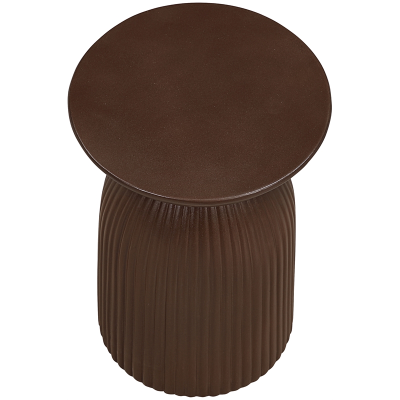 Meridian Furniture Opani Brown Indoor/Outdoor Concrete End Table