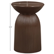 Meridian Furniture Opani Brown Indoor/Outdoor Concrete End Table