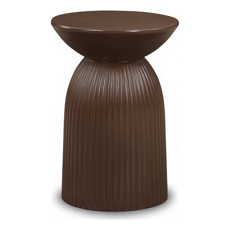 Meridian Furniture Opani Brown Indoor/Outdoor Concrete End Table