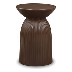 Meridian Furniture Opani Brown Indoor/Outdoor Concrete End Table