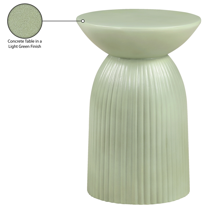 Meridian Furniture Opani Green Indoor/Outdoor Concrete End Table
