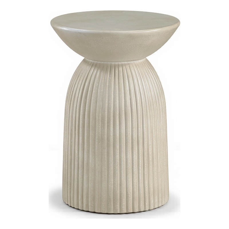 Meridian Furniture Opani Beige Indoor/Outdoor Concrete End Table