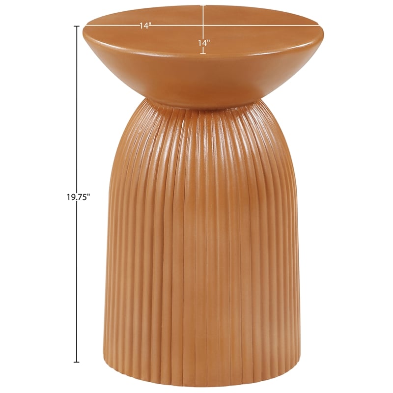 Meridian Furniture Opani Terracotta Indoor/Outdoor Concrete End Table