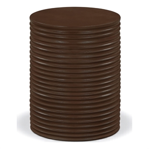 Meridian Furniture Nobi Brown Indoor/Outdoor Concrete End Table