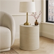 Meridian Furniture Nobi Beige Indoor/Outdoor Concrete End Table