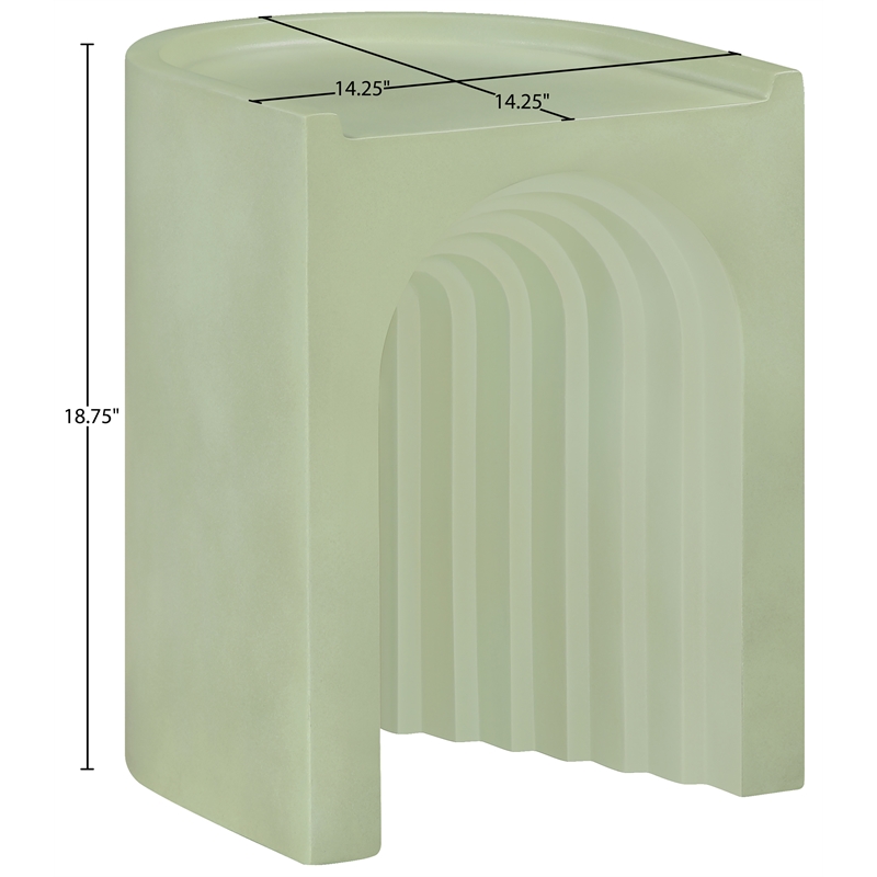 Meridian Furniture Avenda Green Indoor/Outdoor Concrete End Table
