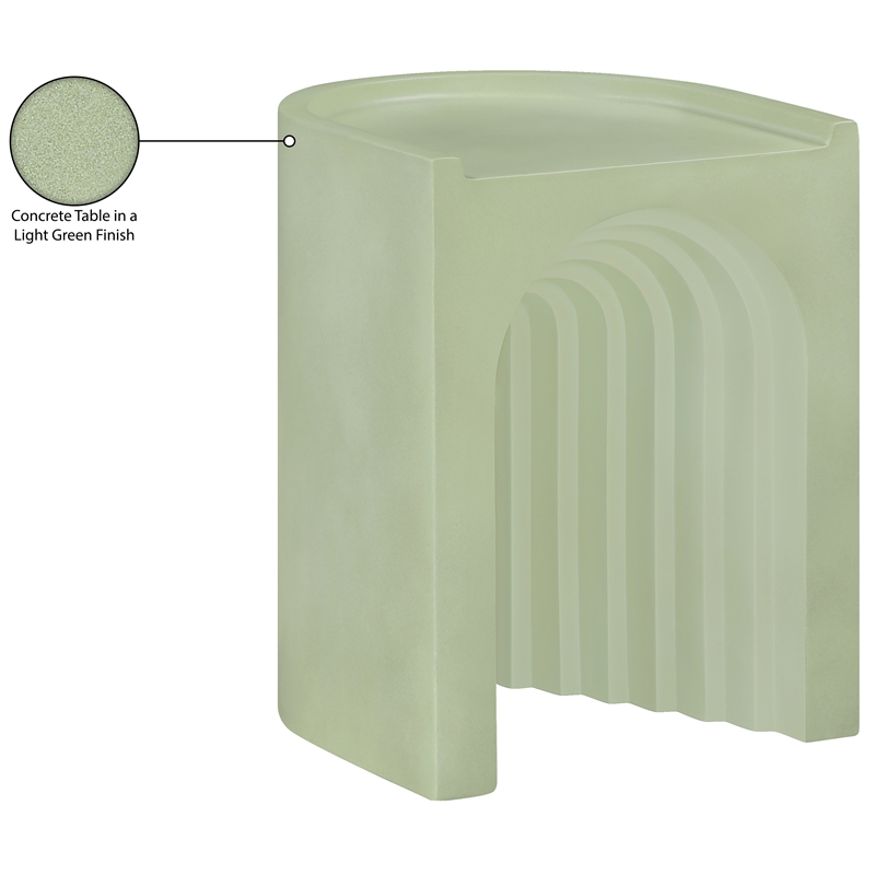 Meridian Furniture Avenda Green Indoor/Outdoor Concrete End Table