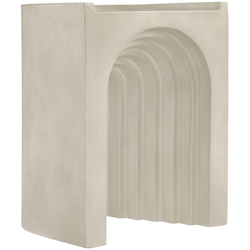 Meridian Furniture Avenda Beige Indoor/Outdoor Concrete End Table